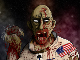 Zombie Astronaut Poster